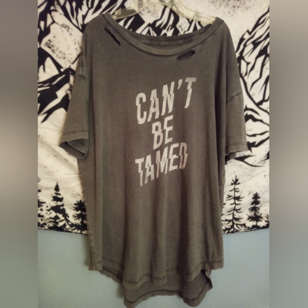 Oversized distressed shirt